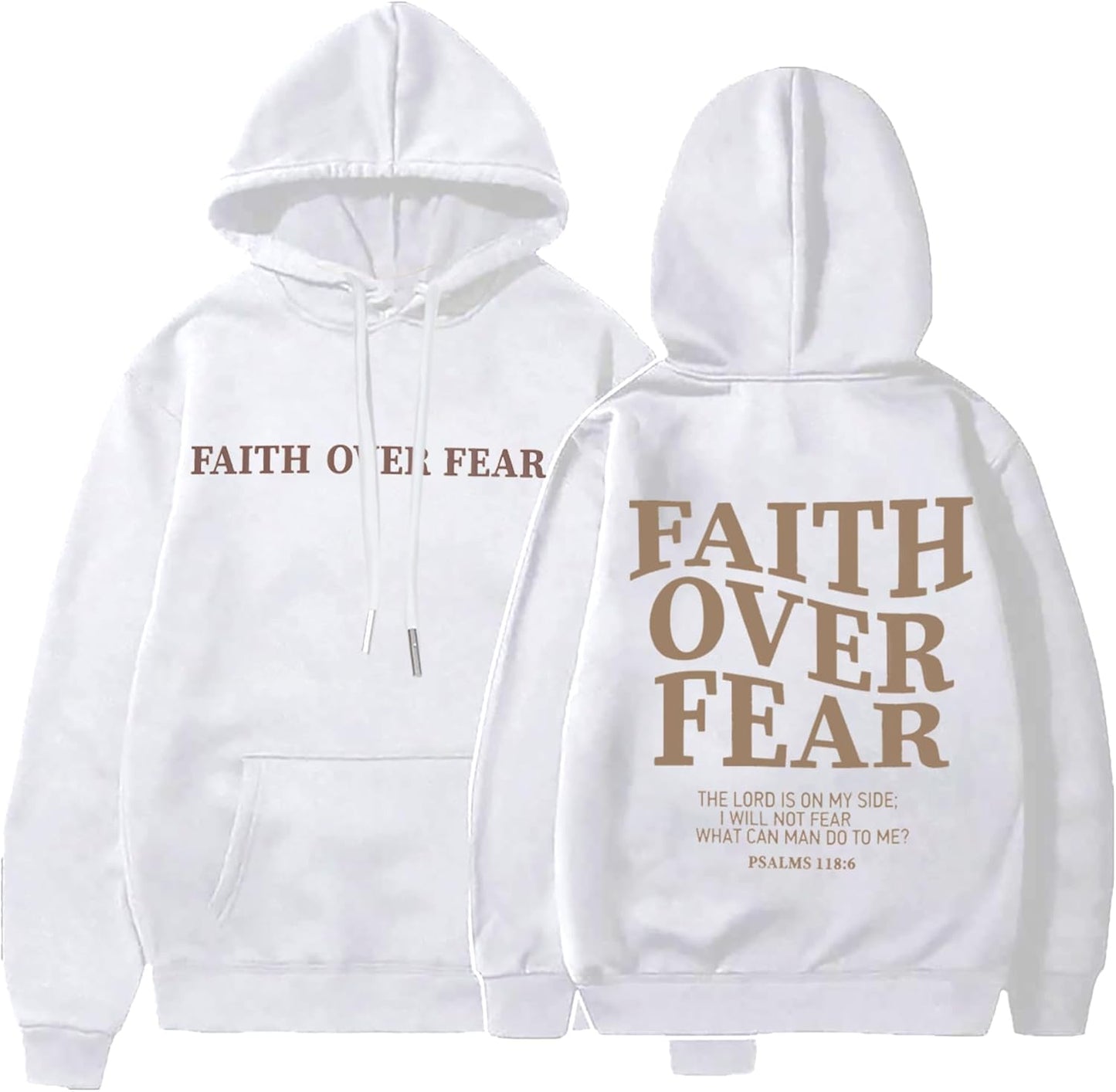 Faith Over Fear Hoodie Women Christian Sweatshirt for Inspiration