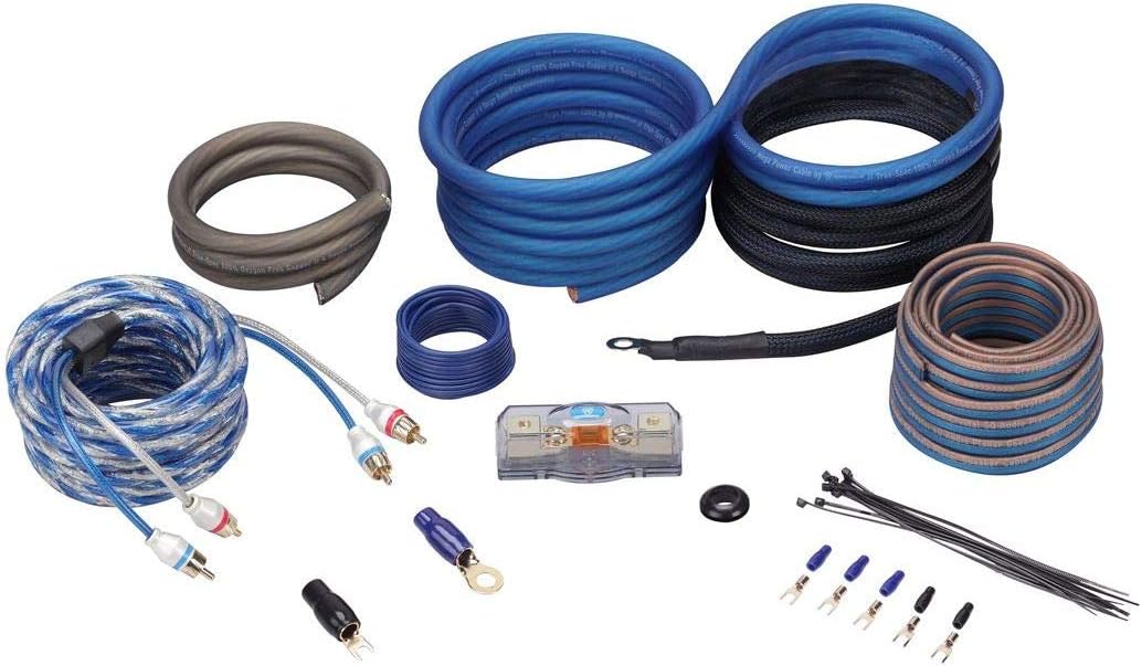 Rockville RWK4CU 4 AWG Copper Car Amp Wiring Kit for Audio