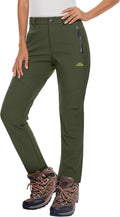 Women's Fleece Lined Waterproof Softshell Ski Pants - Warm Winter Gear