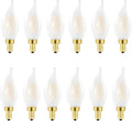 E12 Candelabra LED Bulb 40w Frosted Chandelier Bulbs - Warm 2700K