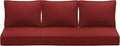 Outdoor Deep Seating Cushion Set 24in x 24in - 3-Pack Red