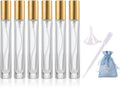 6 Thick Glass 10ml Spray Bottles - Hydrating Fine Mist Atomizers by JJKMALL