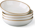 AmorArc 8.5ft Large Pasta Bowls Set of 4 - Deep 36oz Stoneware