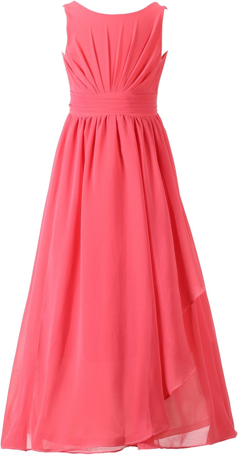 Chiffon Girls Junior Bridesmaid Dress for Elegant Occasions