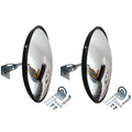12ft Convex Security Mirror 2 Pack - Wide Angle Blind Spot Safety