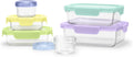 Ello Color Lock 12PC Mixed Glass Food Storage Set - Leak-Proof Utility