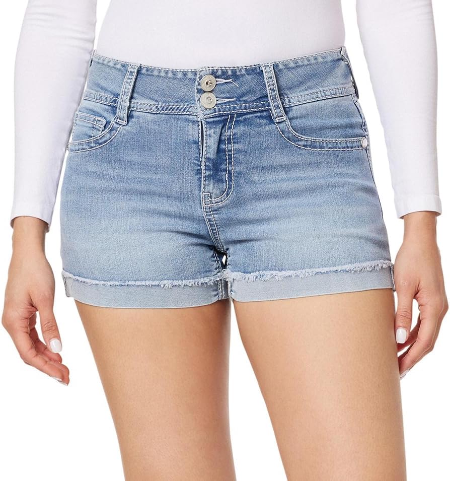 WallFlower Womens Luscious Curvy Mid-Rise Denim Shorts for All