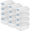 Sterilite 12-Pack Latching Box Under Bed Storage Bins - Space Saving