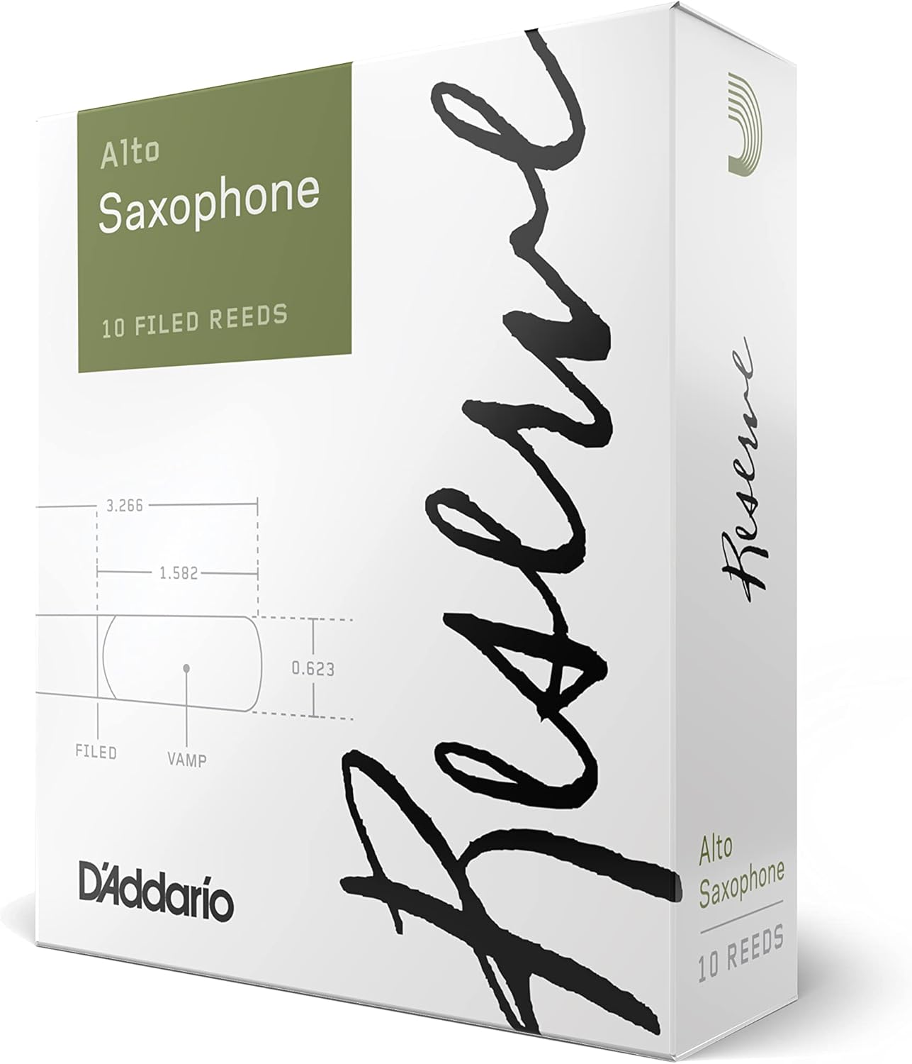 DAddario Woodwinds Reserve Alto Saxophone Reeds for Musicians