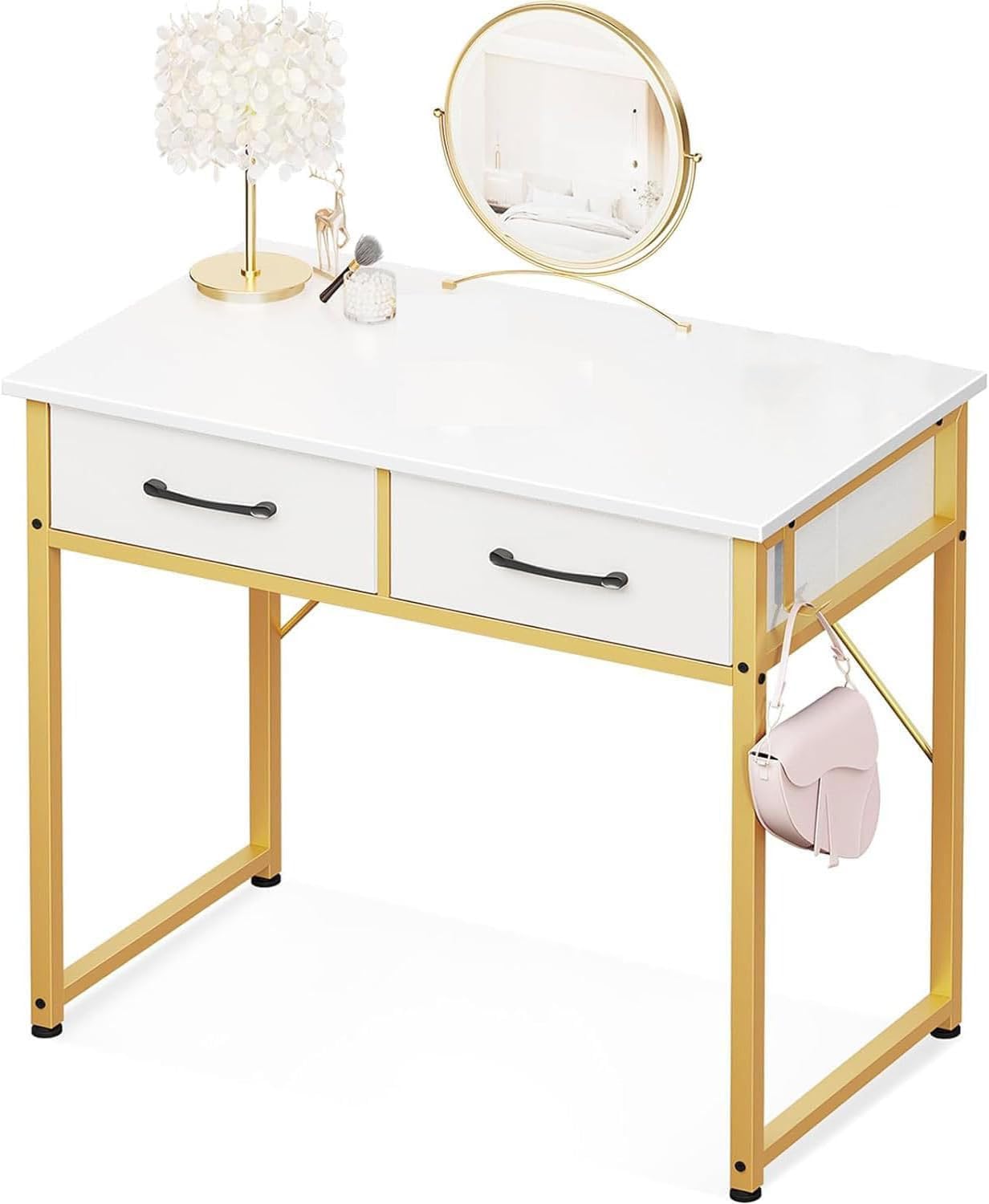 Casaottima 32 Inch Small Dressing Vanity Desk for Modern Spaces
