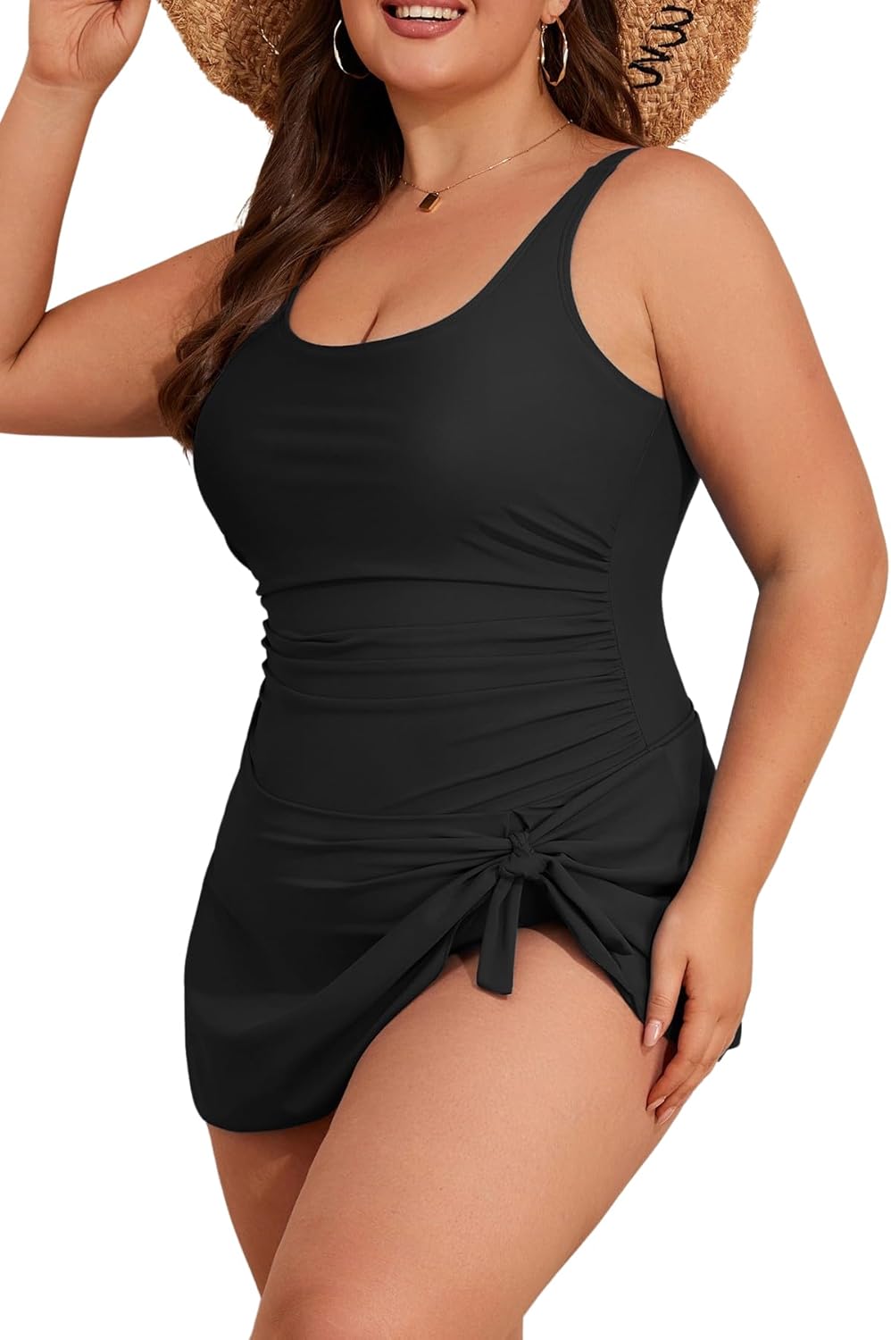 Eomenie Plus Size Swimdress for Women with Tummy Control