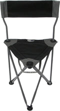 Travel Chair Ultimate Slacker Black Tripod Stool with Backrest