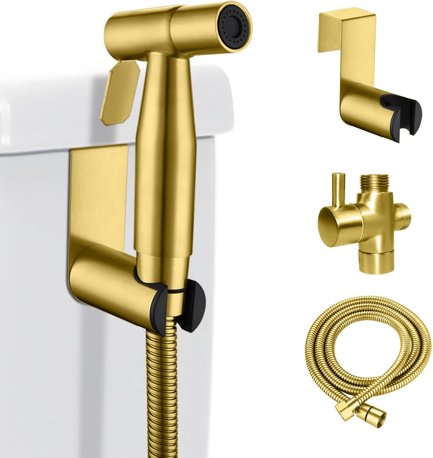 LOSCHEN Bidet Sprayer Kit for Toilet - Stainless Steel Shattaf