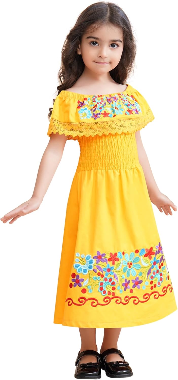 Mexican Dress for Girls Traditional Vestidos Mexicanos for Kids