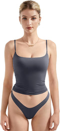 SUUKSESS Women Square Neck Tank Top - Y2K Sexy Crop Cami
