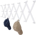 Expandable Wooden Wall Rack with 20 Hooks for Space Saving Storage