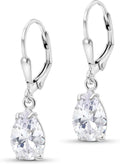 925 Sterling Silver Gemstone Teardrop Earrings for Women - Elegant