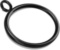 40 PCS Black Curtain Rings with Eyelet for up to 1 in Rod - Smooth