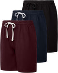 Men's Cotton 3 Pack French Terry 9ft Lounge Sweat Shorts - Big & Tall