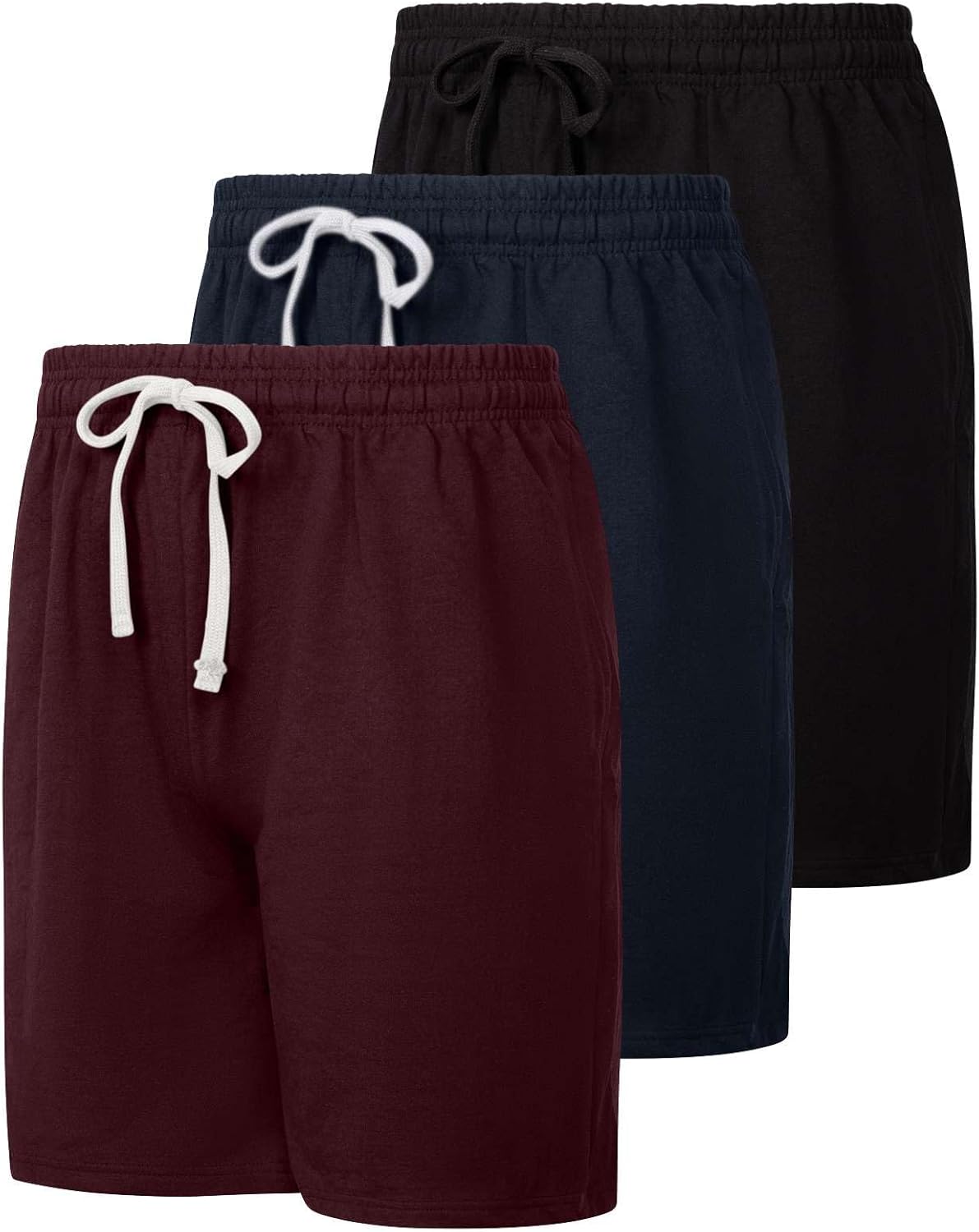 Real Essentials Men's Cotton 9in French Terry Lounge Shorts