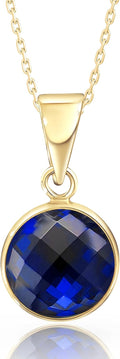 14K Gold Sapphire Teardrop Necklace for Women - Dainty Everyday