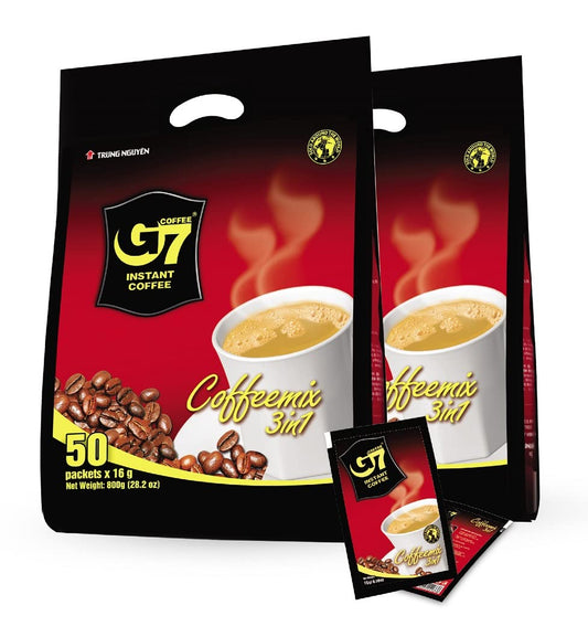 Trung Nguyen G7 3-in-1 Instant Coffee: Strong & Bold Vietnamese Blend | 50 Packets