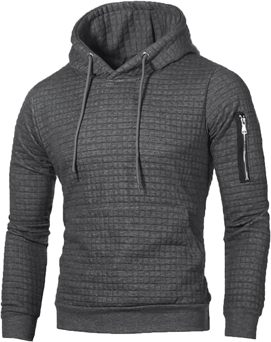 Lightweight Waffle Hoodie for Men - Gym Ready!