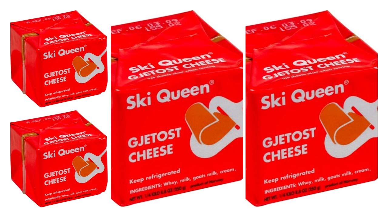 Tine Ski Queen Gjetost Original 4 Pack - Rich Goat Cheese