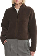 Fleece Jackets Women Casual Long Sleeve Sherpa Jacket Warm