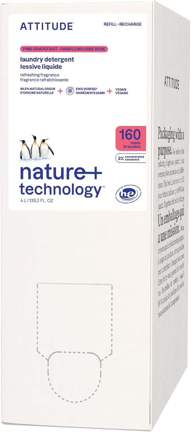 ATTITUDE Liquid Laundry Detergent Refill for 160 Loads