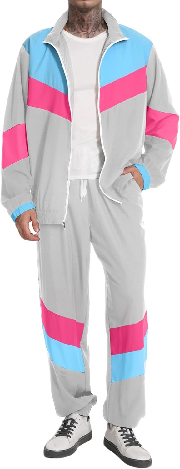 80s and 90s Tracksuit Costumes for Men - Retro Hip Hop Set