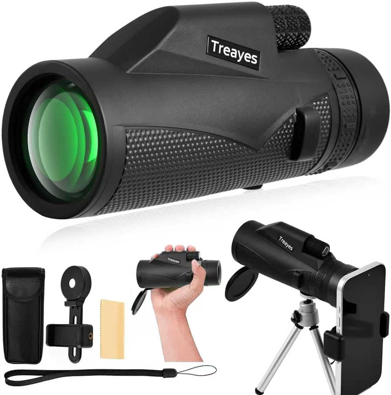 10x42 High Power Monocular Telescope for Bird Watching & Travel