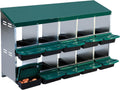 Chicken Nesting Boxes 10 Compartment Roll Away Nest Box - Clean Egg