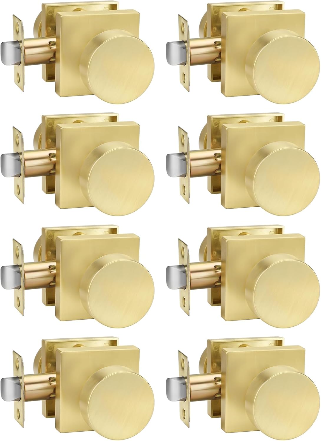 Goldenwarm Passage Door Knobs Gold for Modern Homes and Closets