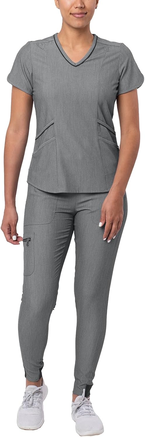 Adar Pro Modern Athletic Scrub Set for Women - Stylish Comfort