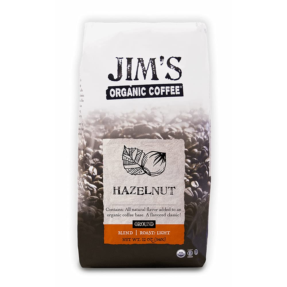 Jim's Organic Hazelnut Light Roast Ground Coffee - 12 oz