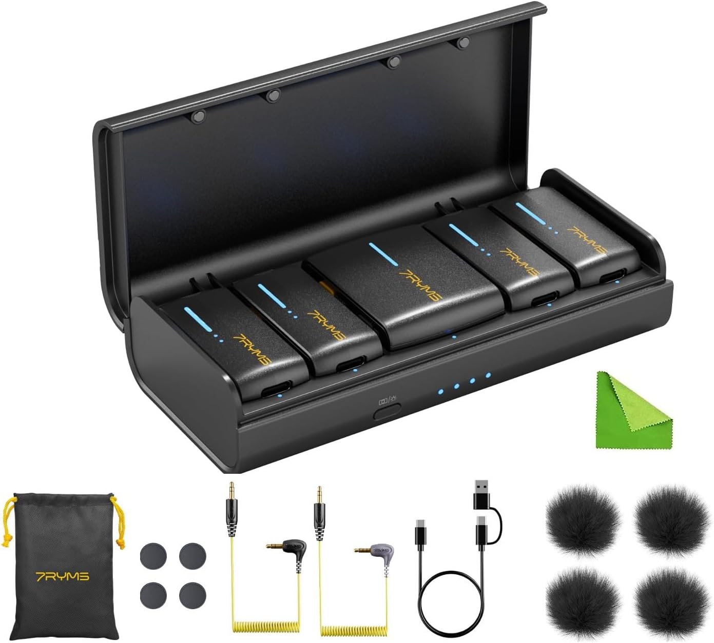 7RYMS DW40 Wireless Lavalier Microphone for Video and Podcasting