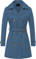 Chrisuno Women's Double Breasted Trench Coat (Style 6ZJ7)