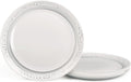 10.5 inch Dinner Plate Set of 6 - Lightweight Opal Glass with Speckled