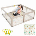 Mloong Baby Playpen with Mat 59x59 in Extra Large Play Yard - Safe
