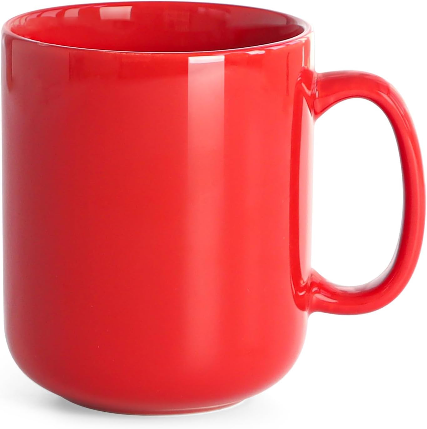 Large 20 oz Red Ceramic Mug: Big Capacity for Home/Office