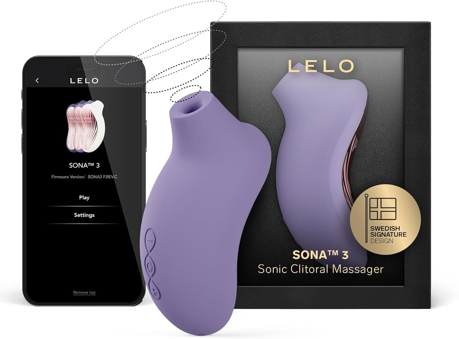 LELO SONA 3 Sonic Massager with Bluetooth and 12 Settings