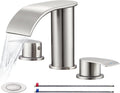 Ultimate Unicorn 8 in Waterfall Bathroom Faucet Brushed Nickel - Sleek