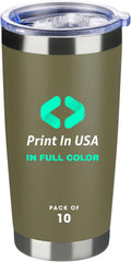 Personalized Custom Print Tumbler 20oz Stainless Steel - USA Made