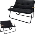 Loveseat Camping Chair with Detachable Cushion - Folding Double Chair