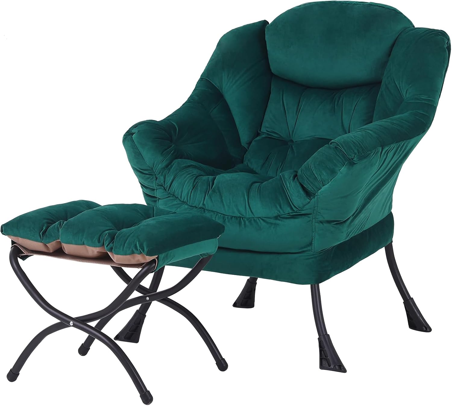 Welnow Lazy Chair with Ottoman for Small Space Comfort