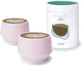Porcelain Latte Coffee Cups Set of Two - Double Walled Insulated