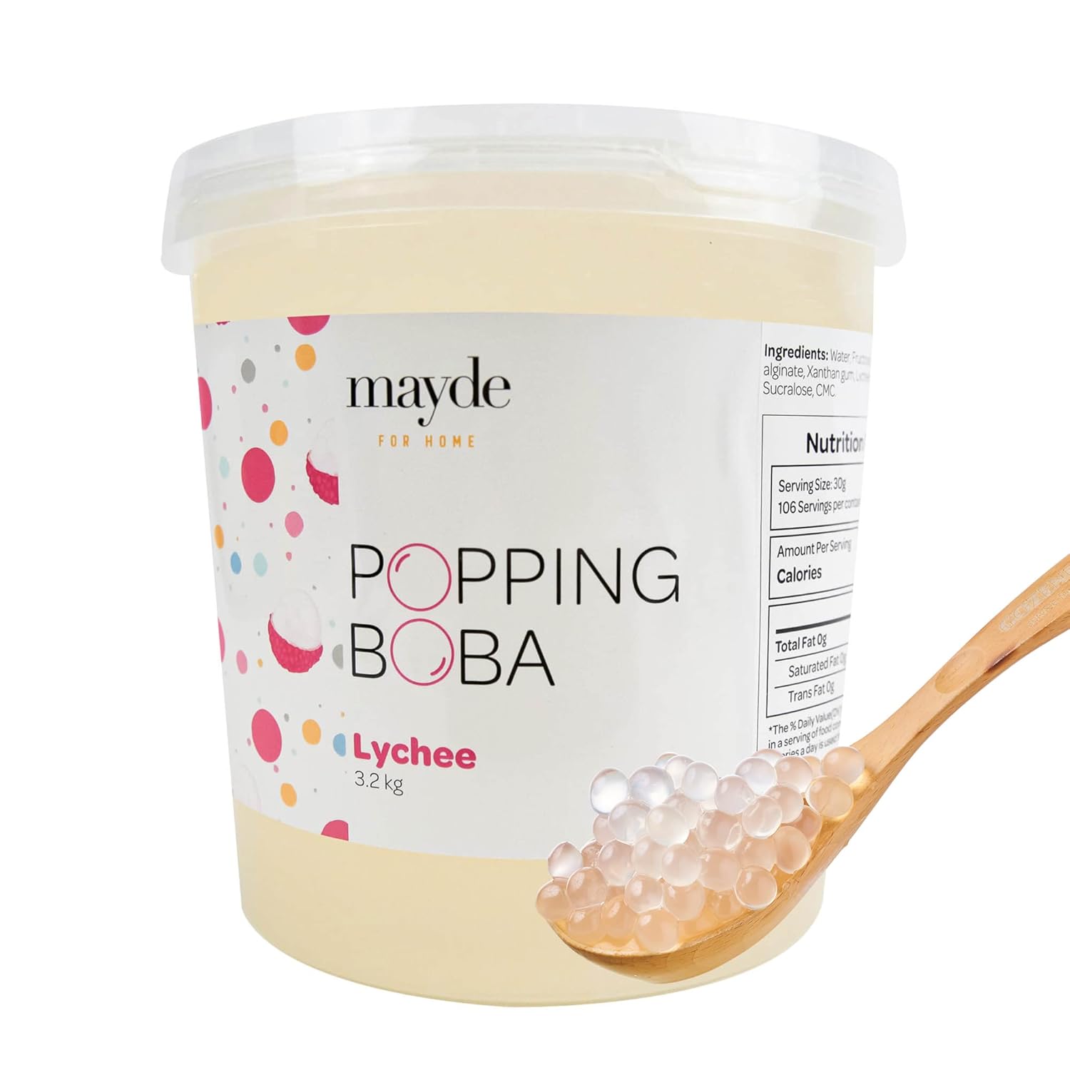 Mayde Popping Boba Pearls for Drinks, Desserts, & Breakfast Bowls