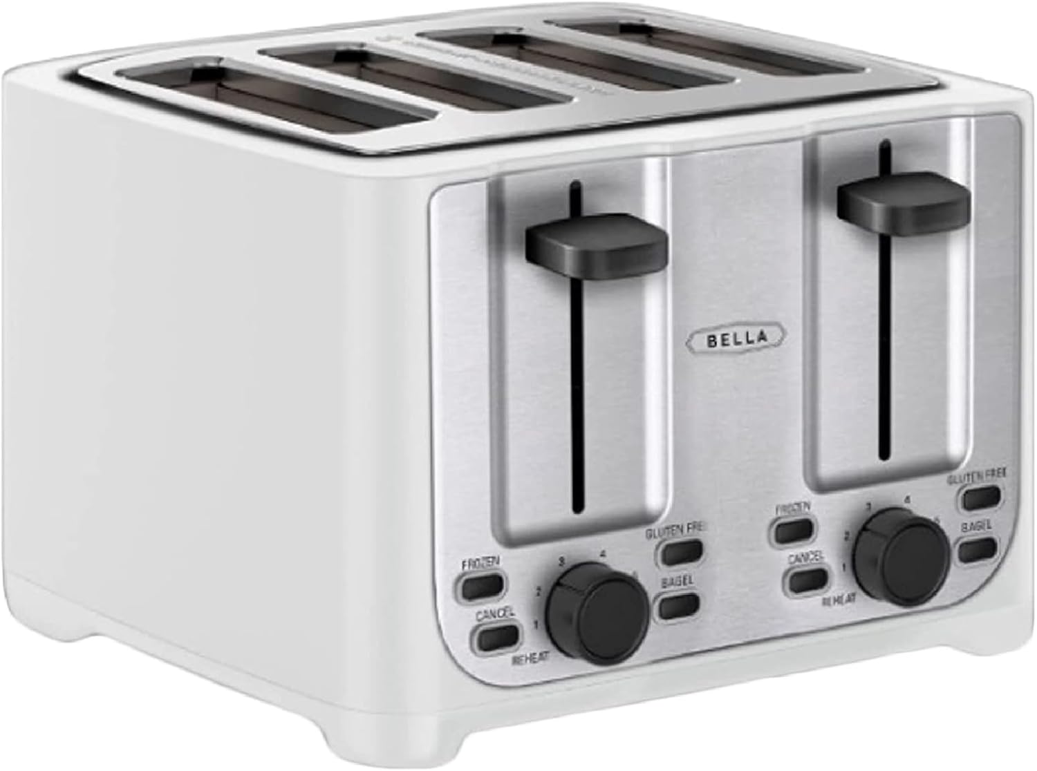 BELLA 4 Slice Toaster with Auto Shut Off for Perfect Toasting