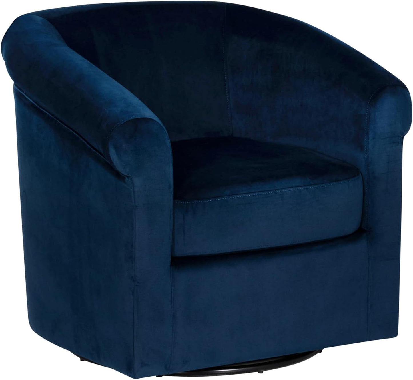 Swivel in Style: Navy Blue Velvet Accent Chair